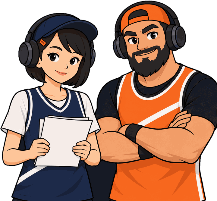 毎朝NBAニュースの進行役 2 人