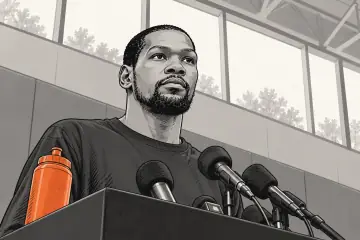 記者会見で語るケビン・デュラント