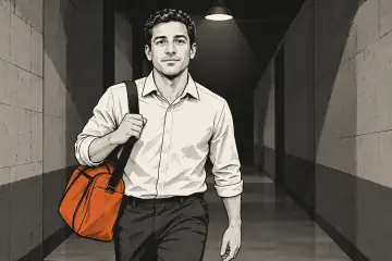 薄暗い通路を歩くマイカ・ノリ
